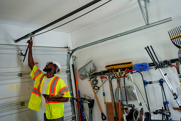 Professional Garage Door technician working in Oak Trail Shores, TX